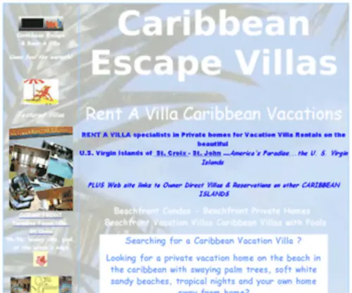 Rentavillavacations.com(Caribbean Vacation Villas) Screenshot