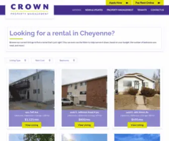 Rentcheyenne.com(Crown Property Management) Screenshot