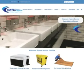 Rentexhygiene.co.uk(Washroom Hygiene Services Sanitary Bin Logo Mat Rental) Screenshot