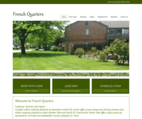 Rentfrenchquarter.com(Apartments for Rent in North Kansas City) Screenshot