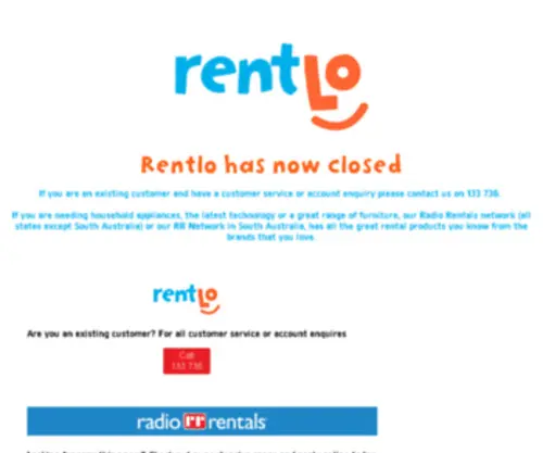 Rentlo.com.au(Furniture & Home Appliance Rentals) Screenshot