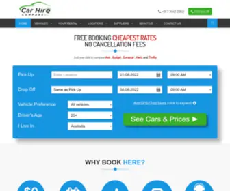 Rentnewcars.com.au(Car Rental Australia) Screenshot