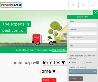 Rentokil-Pestcontrolindia.com(Rentokil PCI) Screenshot