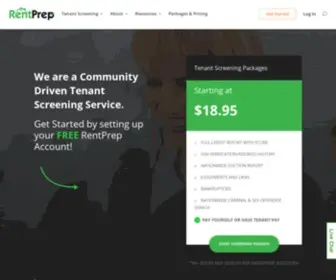 Rentprep.com(Tenant Screening Services & Rental Background Checks) Screenshot