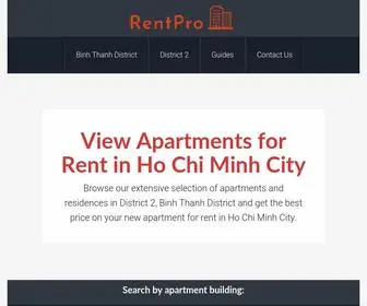 Rentprohcmc.com(Apartments for Rent in Ho Chi Minh City/Saigon) Screenshot