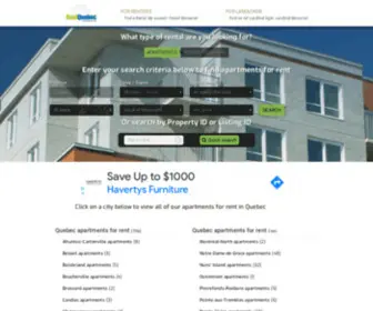 RentQuebecapartments.com(Looking for an apartment in Quebec) Screenshot