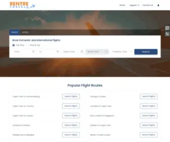 Rentretravels.co.za(Cheapest Flight and Hotel Bookings) Screenshot