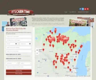 Rentwisconsincabins.com(Wisconsin Cabin Rentals) Screenshot
