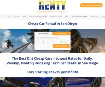 Renty.biz(Cheap Car Rental in San Diego) Screenshot