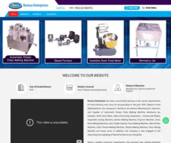 Renucaenterprises.com(Automatic Potato Chips Machine manufacturers) Screenshot