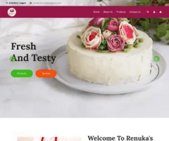 Renukascakes.com(Cake Shop Website Template) Screenshot