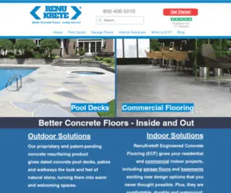 Renukrete.com(Concrete Floor Interior and Pool Deck Resurfacing) Screenshot