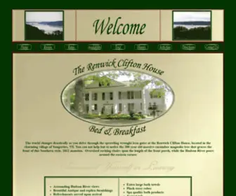 Renwickclifton.com(Romantic Renwick Clifton House Bed and Breakfast Saugerties NY) Screenshot