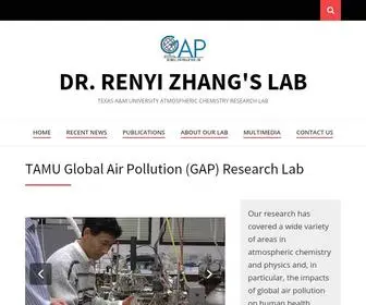 Renyizhang.com(Texas A&M University Atmospheric Chemistry Research Lab) Screenshot