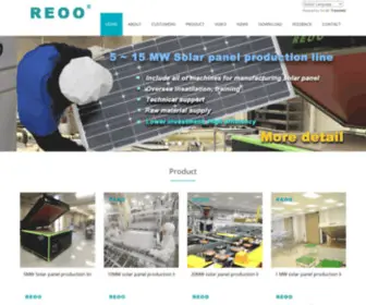 Reoo.net(Solar panel manufacturing machine whole production line) Screenshot