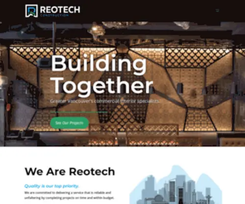 Reotech.ca(Reotech Construction) Screenshot