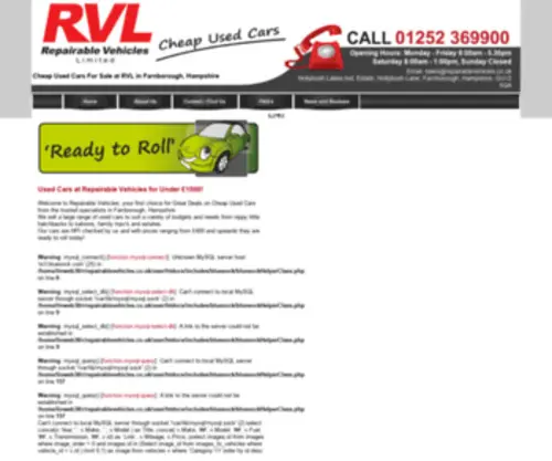 Repairablevehicles.co.uk(Repairable Vehicles) Screenshot