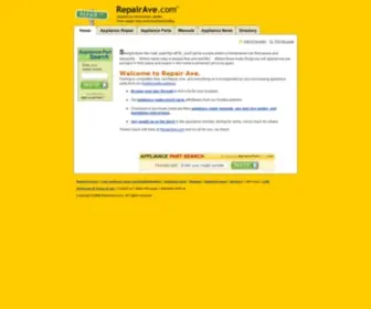 Repairave.com(Appliance information center) Screenshot