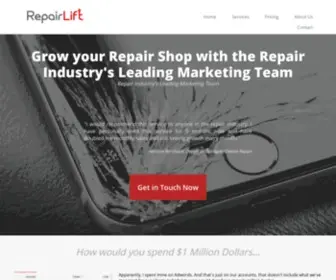 Repairlift.com(A dedicated repair shop marketing company) Screenshot