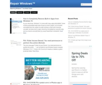Repairwin.com(Tutorials and HowTos from Experts) Screenshot
