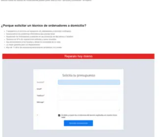 Reparaciondeordenadoresadomicilio.es(Reparacion de ordenadores a domicilio) Screenshot