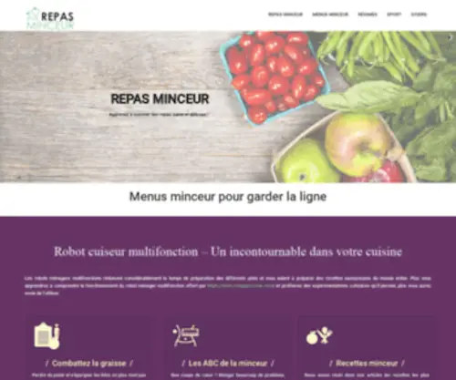 Repas-Minceur.fr(Repas minceur : Découvrez les meilleures recettes) Screenshot