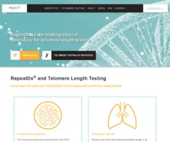 Repeatdx.com(Telomere testing for healthcare professionals) Screenshot