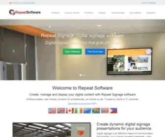 Repeatsoftware.com(Repeat Signage digital signage software solutions) Screenshot