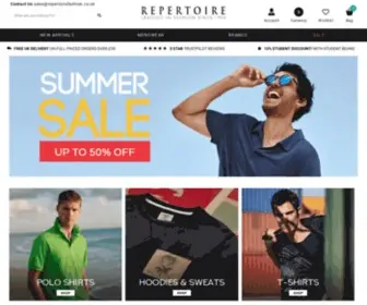 Repertoirefashion.co.uk(Mens Designer Clothing) Screenshot