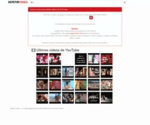 Repetirvideo.com(Repetir YouTube) Screenshot