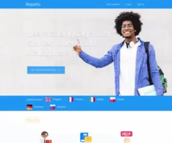 Repeto.org(Learn a language with stories) Screenshot