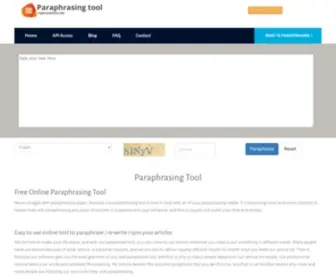 Rephrasetool.net(Paraphrasing Tool) Screenshot