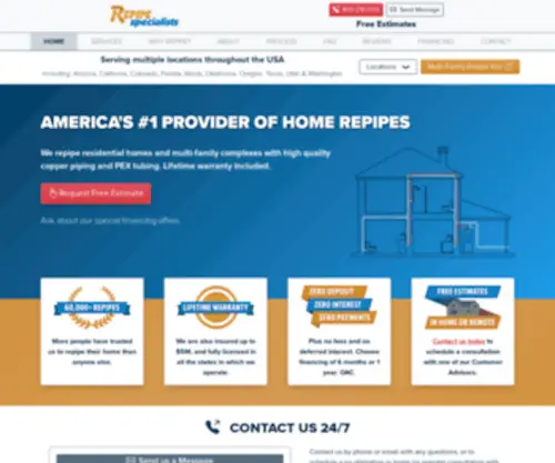 Repipe.com(Repipe Specialists) Screenshot