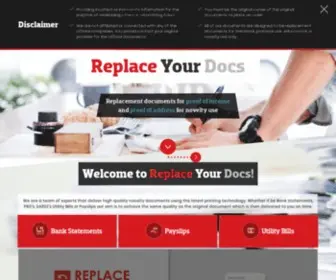 Replaceyourdoc.com(Replacement Documents) Screenshot