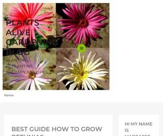 Replantingmyroots.com(PLANTS ALIVE GARDENING BLOG) Screenshot