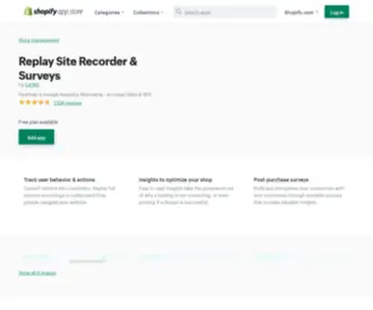 Replayapp.io(Shopify app) Screenshot
