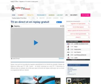Replaytvdirect.fr(Replay TV Direct) Screenshot