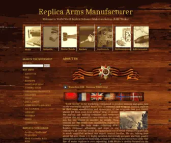 Replica-Weapons.com(A workshop that making top quality wooden replicas to the exact specification of originals) Screenshot