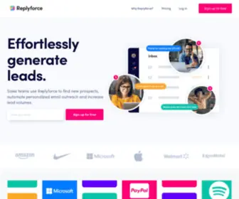 Replyforce.com(B2B Data and Email Outreach Platform) Screenshot