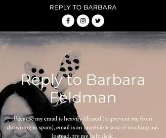 Replytobarbara.com(Reply to Barbara) Screenshot