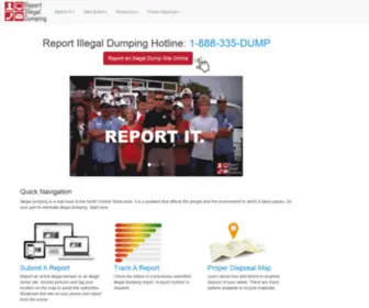 Reportdfwdumping.org(Report Illegal Dumping DFW) Screenshot