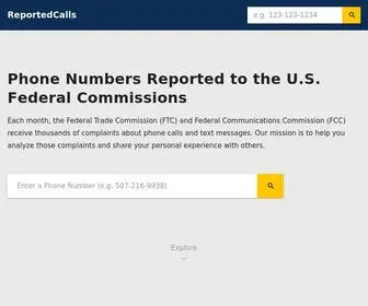 Reportedcalls.com(Phone Numbers Reported to the U.S) Screenshot