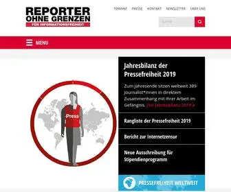Reporter-Ohne-Grenzen.de(Reporter ohne Grenzen Reporter ohne Grenzen) Screenshot