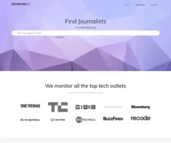 Reporters.io(Find and pitch jounalists) Screenshot