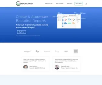 Reportgarden.com(Marketing Agency Software) Screenshot