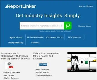 Reportlinker.com(Giving Intelligence Teams an AI) Screenshot