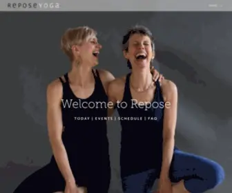 Reposeyoga.com(Vinyasa yoga classes for all levels. Repose) Screenshot