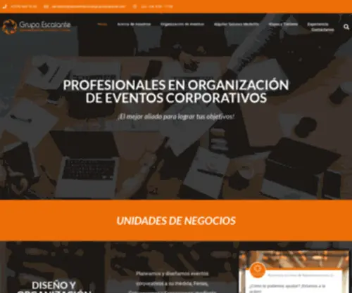 Representacionesgrupoescalante.com(Eventos Corporativos %) Screenshot