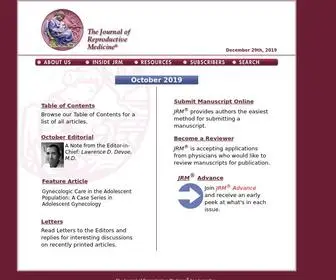 Reproductivemedicine.com(JRM-The Journal of Reproductive Medicine) Screenshot