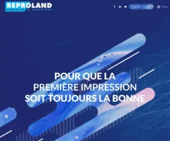 Reproland.fr(Photocopieurs, imprimantes, GED) Screenshot